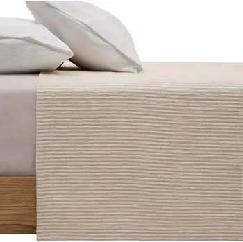 Přehoz na lůžko Béžový bavlněný přehoz Kave Home Vindi 180 x 260 cm