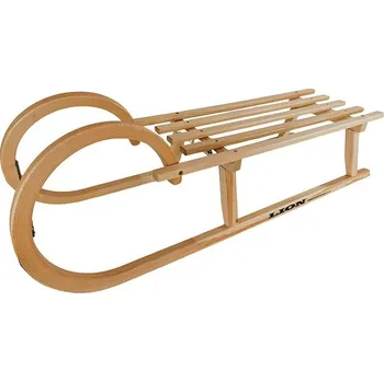 Sáně Sáně dřevěné Acra Rohačky 110 cm dřevěný sedák - hnědé