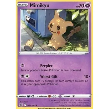 Sběratelská karetní hra Pokémon LOR 080/196 Mimikyu - Lost Origin Stav: Near Mint, Verze: NORMAL