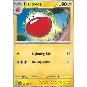 Volný čas Pokémon PAL 067/193 Electrode - Paldea Evolved Stav: Near Mint, Verze: NORMAL
