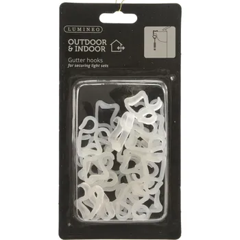 Věšák ROHOVÉ HÁČKY NA OKAPY PRO ZAVĚŠENÍ SVĚTÝLEK 24KS