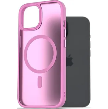 Pouzdro na mobilní telefon AlzaGuard Matte Case Compatible with Magsafe pro iPhone 15 levandulově růžový
