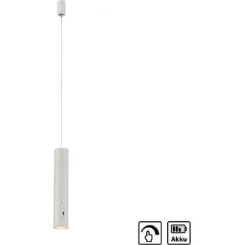 JUST LIGHT LED závěsné svítidlo bílé nastavitelná výška magnetická nabíjecí hlava 3000K LD 18281-16