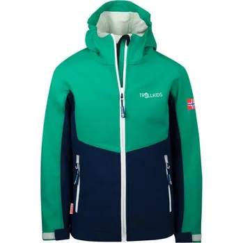 Dívčí oblečení Dětská softshellová bunda Trollkids Kristiansand Jacket pepper Jr 320-327 98