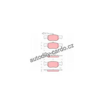 Brzdová destička Sada brzdových destiček TRW GDB1564 - FIAT BRAVA, BRAVO