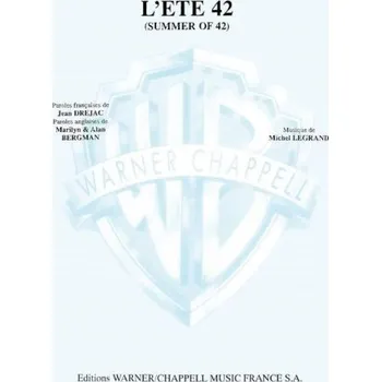 Michel Legrand: L'été 42 (noty na klavír, zpěv, akordy)