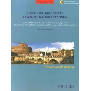 Liriche italiane scelte del XIX e XX secolo - Voce grave (noty na klavír, zpěv)(+audio)