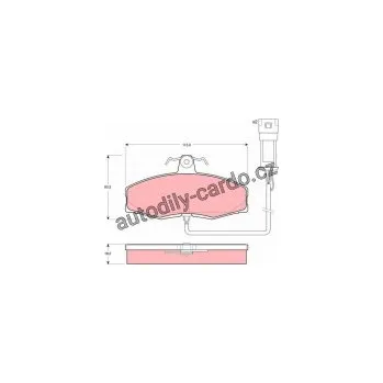 Brzdová destička Sada brzdových destiček TRW GDB440 - FORD