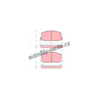 Brzdový systém Sada brzdových destiček TRW GDB954 - DAIHATSU, TOYOTA GRUBO, COROLLA