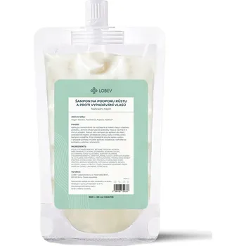 LOBEY® Classic Náhradní náplň Šampon na podporu růstu a proti vypadávání vlasů 200 ml + 20 ml GRATIS