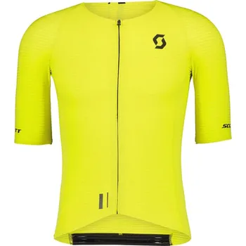 cyklistický dres SCOTT Pánský cyklistický dres RC Ultimate Graphene SS léto Žlutá XL Pánské