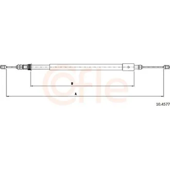 Brzdový systém Tažné lanko, parkovací brzda COFLE 92.10.4577