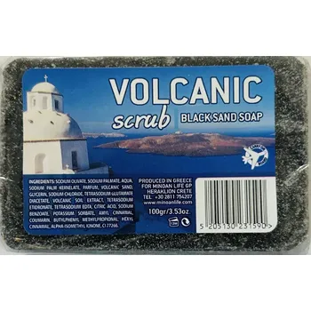 Mýdlo Olivové Peelingové mýdlo Sopečný černý písek 100 g (Doprodej - do vyprodání zásob.)