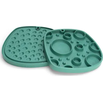 Miska pro psa West Paw Psí miska a lízací podložka Feast Mat Bubbles - Zelená
