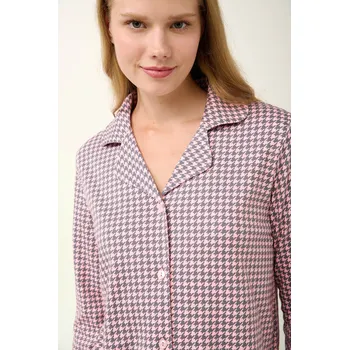 Vamp - Pyžamo s knoflíky 21497 - Vamp pink peach M