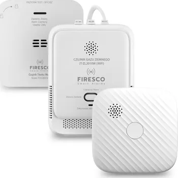 Zabezpečovací technika Sada detektorů WIFI FIRESCO detektor oxidu uhelnatého + detektor kouře + detektor plynu