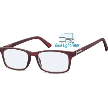Brýle na čtení Montana Eyewear Brýle na čtení a na počítač BLF73C, červená, dioptrie: +3,00
