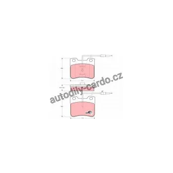 Autodíl Sada brzdových destiček TRW GDB794 - CITROEN AX
