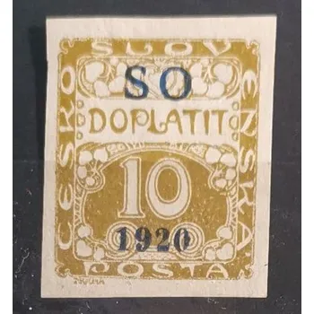 Sběratelství Známka ČSR, 10h, Pof.SO34 **