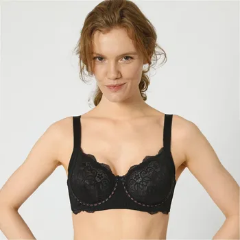 Podprsenka Zmenšující podprsenka z krajky a mikrovlákna Ambato Confidence Lingerie, s kosticemi černá 90E
