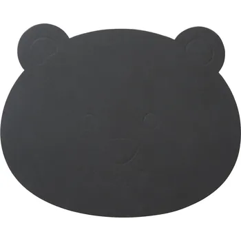 prostírání Dětské prostírání BEAR NUPO 38 x 30 cm, antracitová, kůže, LIND DNA
