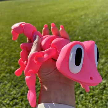 plyšák Ještěrka/Gekon - růžová 30cm