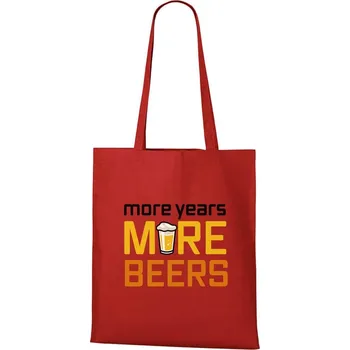 DOBRÝ TRIKO Bavlněná taška s potiskem More beers Barva: Červená