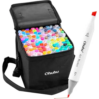 Lihové fixy OHUHU oboustranné Fine & Chisel, 120ks + blender