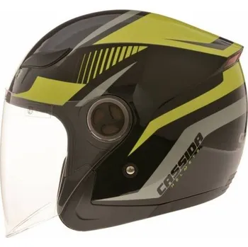 Helma na motorku Přilba Reflex, CASSIDA (černá/žlutá fluo/šedá)