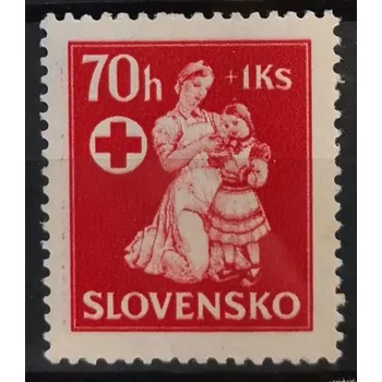 Poštovní známka Známka Slovenský štát, 70+1 H/Ks, Pof.85**