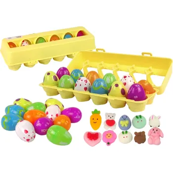 Velikonoční dekorace Velikonoční squishy vajíčka – sada 12 kusů