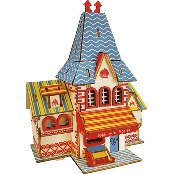 3D puzzle Woodcraft construction kit Woodcraft Dřevěné 3D puzzle Květinářství