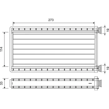Výměník tepla, vnitřní vytápění VALEO 811556
