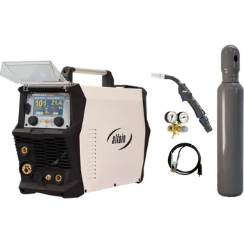 Svářečka ALFA IN PERUN 200 SDpulse + hořák + zem + ventil + lahev