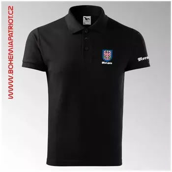 Pánská košile Polokošile Moravia 3K s potiskem - černá / XL