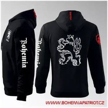 Pánská mikina Vlastenecká mikina - Bohemia 6MZ - černá / L