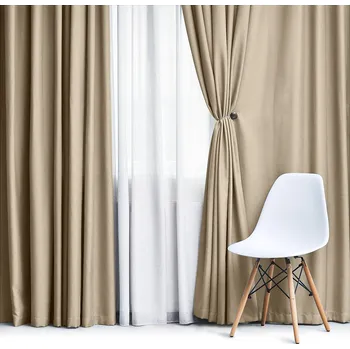 Zatemňovací / termoizolační závěs, blackout jednobarevný UNI OLZ-105 smetanový, šířka 150cm (látka v metráži)