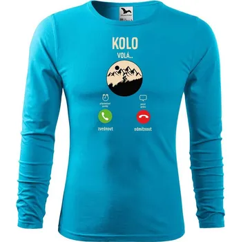 DOBRÝ TRIKO Pánské bavlněné triko Kolo volá Velikost: XL, Barva: Tyrkysová