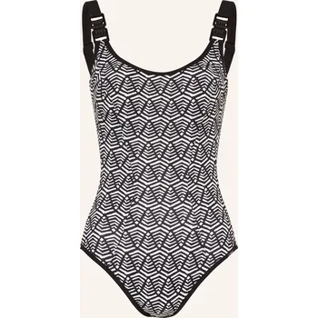 Dámské plavky Lidea Dámské Plavky Dashed Pulse, černá / režná, 42E