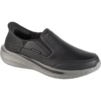 Pánská obuv Černé pánské kožené tenisky Skechers Slip-Ins: Slade 205237-BLK Velikost: 44