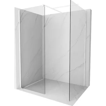 MEXEN/S - Kioto Sprchová zástěna WALK-IN 115 x 100, transparent, bílá 800-115-202-20-00-100