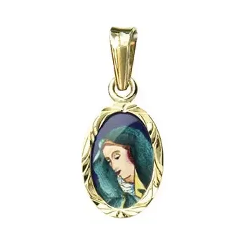 Přívěsek Aljančič Panna Maria Bolestná medailonek 012R zlato