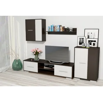 Obývací stěna Obývací stěna ZETA wenge/bílá