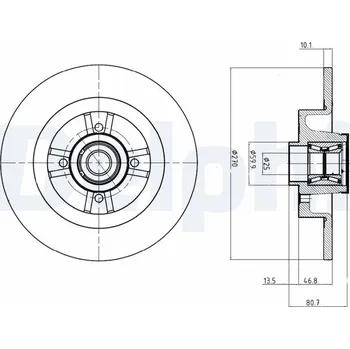 Brzdový kotouč Brzdový kotouč DELPHI BG9032RS