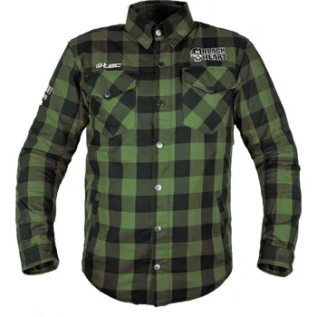 WTEC BLACK HEART Moto košile W-TEC Black Heart Rattlesneak - zeleno-černá kostkovaná Barva: Zelená, Velikost: 5XL