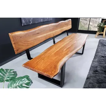Zahradní lavice Designová lavice s opěrkou Massive Honey 160 cm akácie 40mm