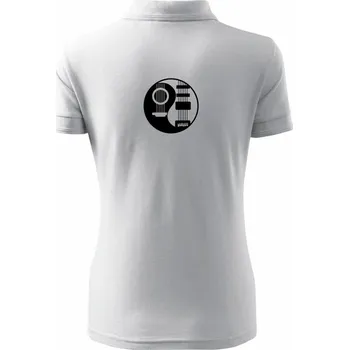 Kytary jin jang - Polokošile dámská Pique Polo - XS ( Bílá )