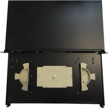 Rozvaděč XtendLan 19" optický rozvaděč, bez předního panelu, výsuvný, černý, klip