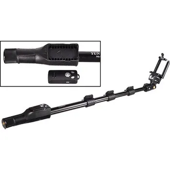 Selfie tyč Selfie tyč PROFESSIONAL Typ 5 s odnímatelným dálkovým ovládáním Bluetooth černá