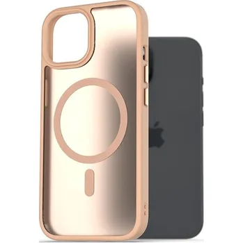 Pouzdro na mobilní telefon AlzaGuard Matte Case Compatible with Magsafe pro iPhone 15 pískově žlutý